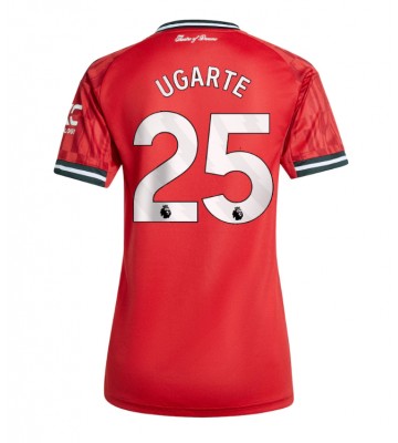 Manchester United Manuel Ugarte #25 Replica Home Stadium Shirt for Women 2025-26 Short Sleeve
